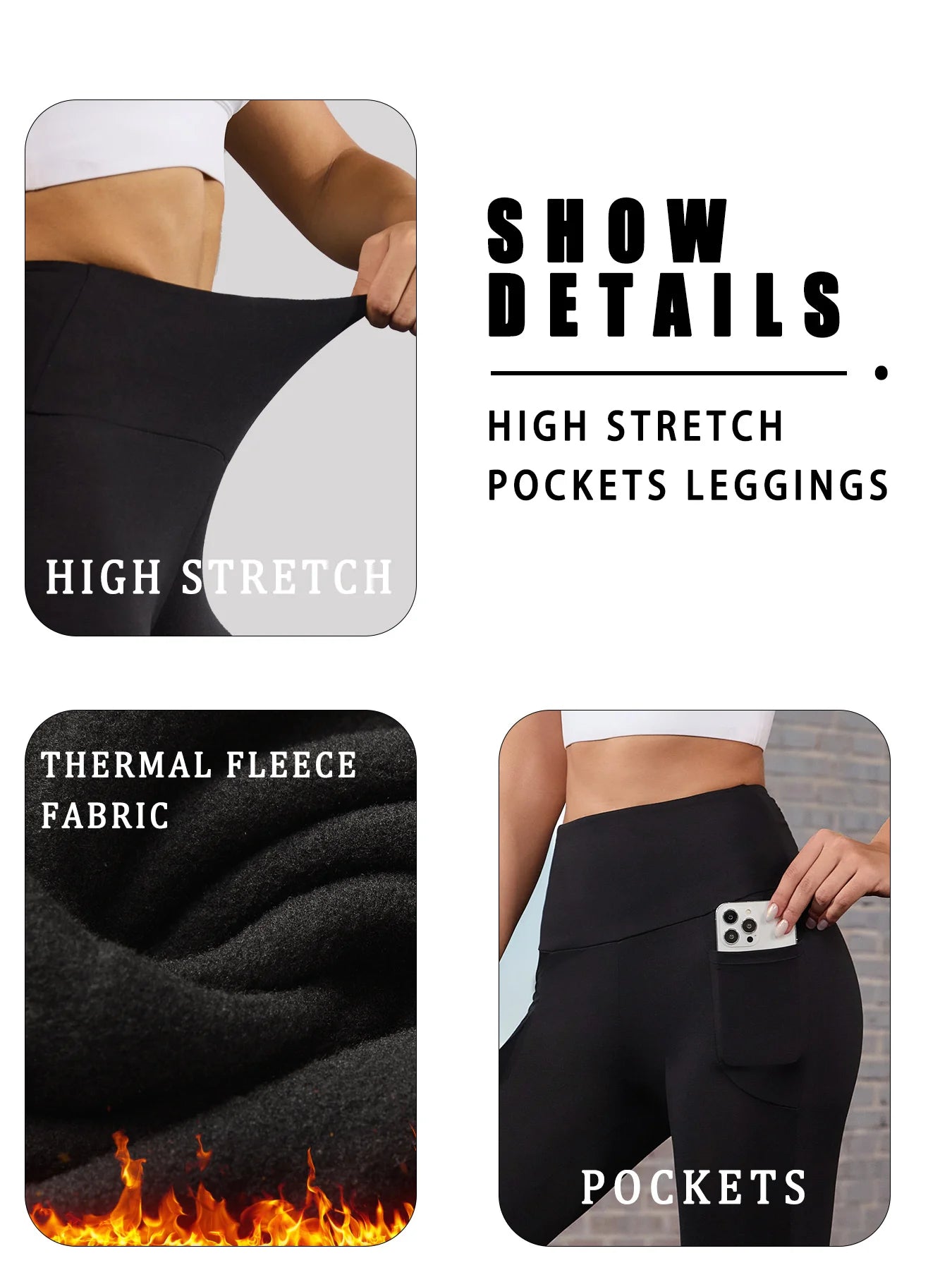 3 Pack pockets Leggings