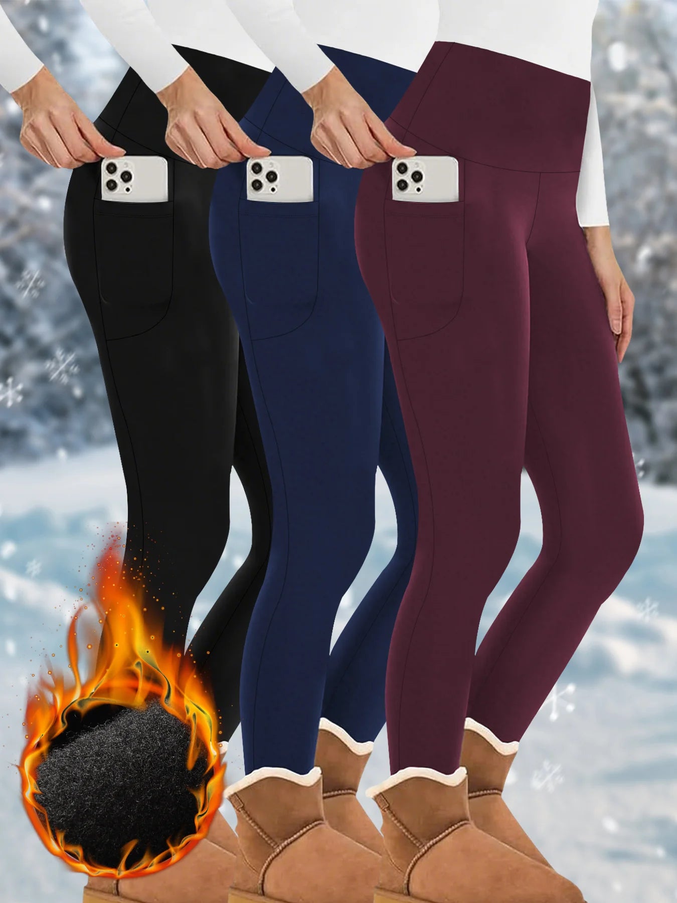 3 Pack pockets Leggings