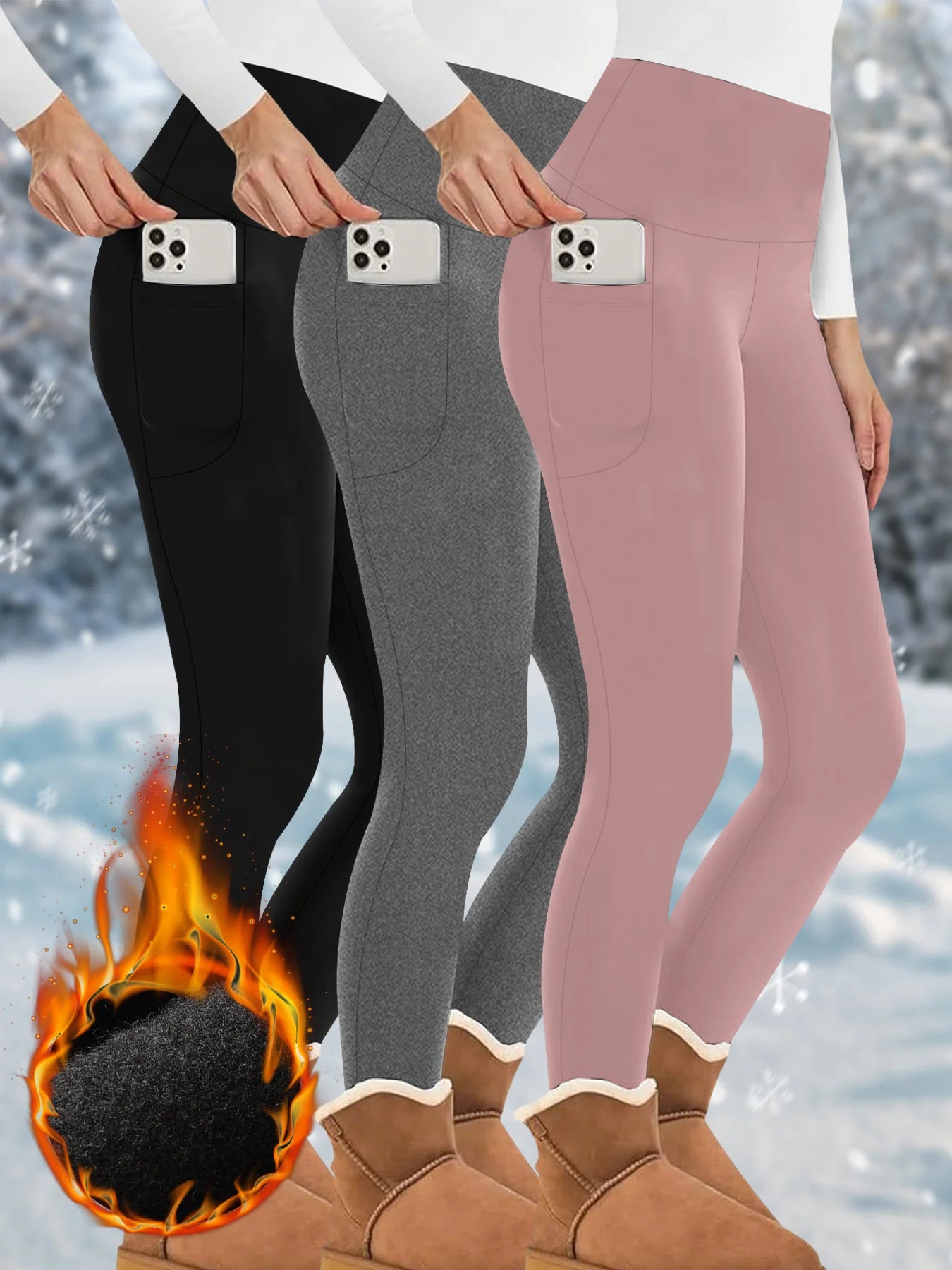 3 Pack pockets Leggings