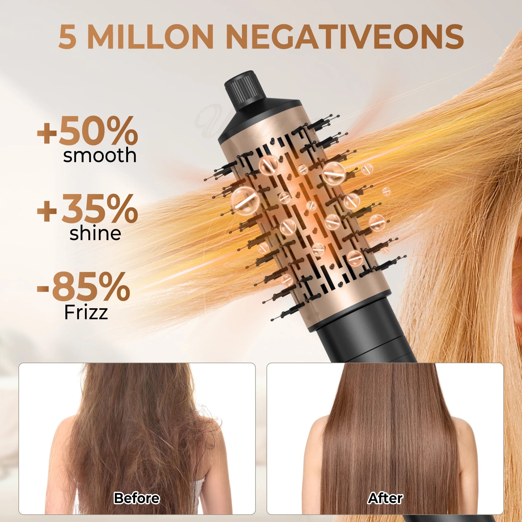 Haartrocknerbürste, 3-in-1